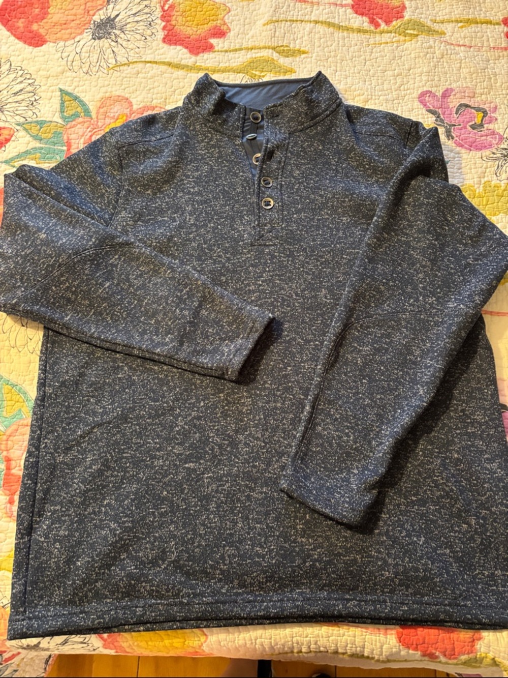 RedHead Brand Navy Henley Pullover with Duck Logo